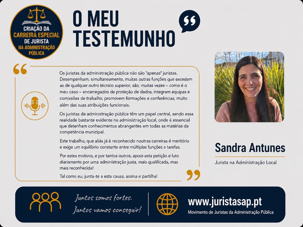 Testemunho de Sandra Antunes